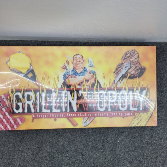 Grillin'-opoly Monopoly Style Board Game SEALED USA Outdoor Cookout BBQ Theme - Picture 2 of 11